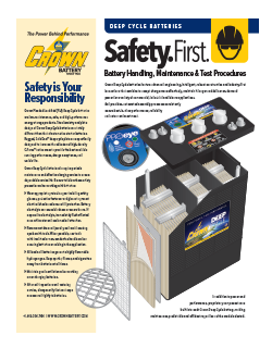 Safery first - Deep Cycle batteries